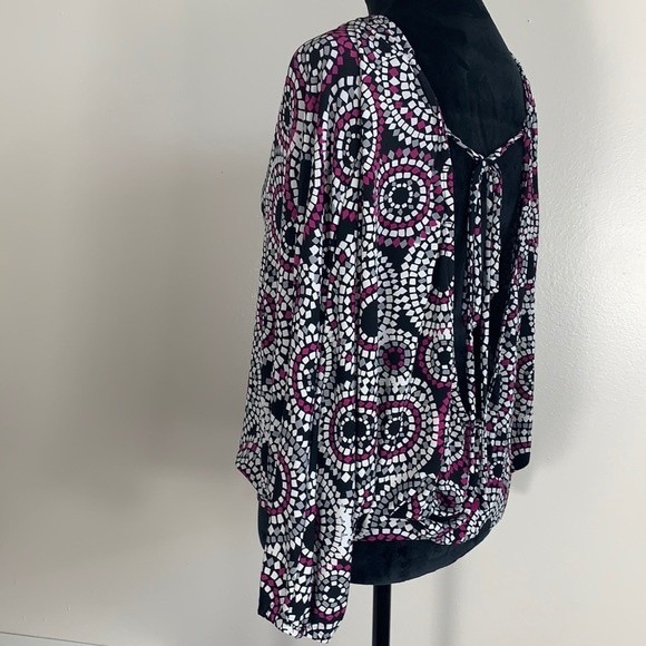 Rampage Multicolored Open Back Long Sleeve Women’s Top Size S - Picture 1 of 11